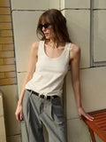 Stretch Jersey Tank - Porcelain