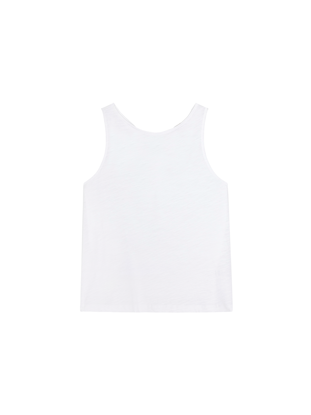 Bow Back Textured Jersey Tank - Optic White