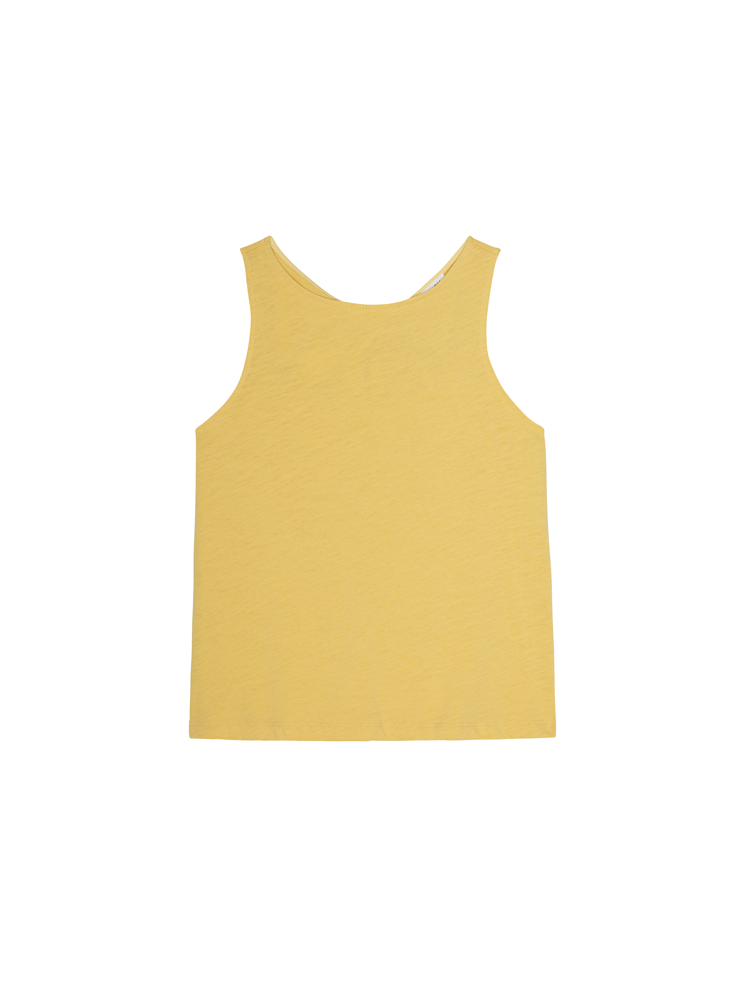 Bow Back Textured Jersey Tank - Sunshine